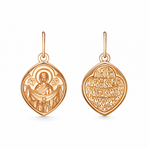 Образ Покрова из серебра литье золочение