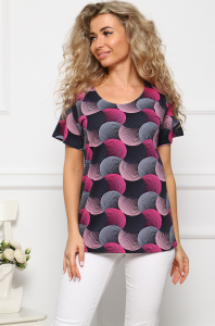 Футболка женская, цветная (иллюзия)