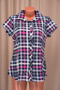 Рубашка с коротким рукавом (00271, фуксия)