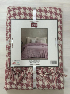 Покрывало EFOR ZIGZAG (200*230) бордовый модель 2