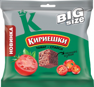 «Кириешки Big Size», сухарики «Томат спайси», 80г