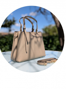 Итальянская сумка из натуральной кожи PELLE Kadrya Taupe