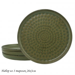 205-446 Набор из 3 тарелок 26х3см МИСТРАЛЬ в под.уп.(х8)Фарфор