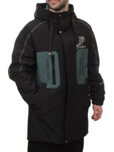 2171 BLACK GREEN Куртка мужская зимняя облегченная (130 гр. холлофайбер)