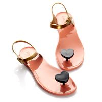 Сандалии Zhoelala Heart (розовый+золотой+черный) / Zhoelala Heart (pink_gold_black )