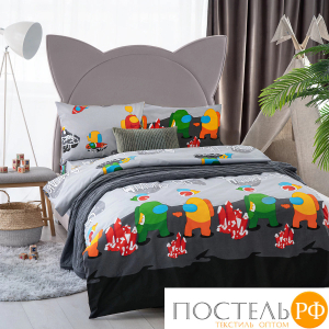 DOME АНЕСА сер КПБ 145х215-1/160х215-1/50х70-2, 4пр., хл