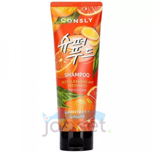 Consly Глубоко очищающий шампунь с экстрактами грейпфрута и имбиря, 250 мл