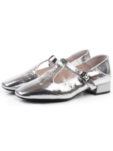 06-B68A-120U GREY/SILVER Туфли женские (натуральная кожа)