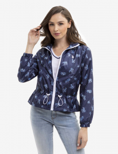 ALL OVER FLORAL PRINTED WINDBREAKER