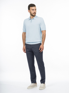 Джемпер-поло из шелка и хлопка