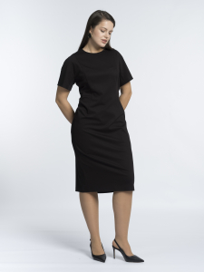 Футлярное платье из вискозного трикотажа