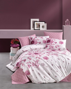 КПБ EFOR RANFORCE (ONIX PEMBE) евро ПВХ