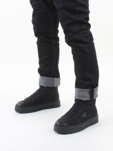 05-AW1002-6M DK. BLUE Ботинки зимние мужские (натуральная кожа, натуральный мех)