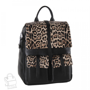 Рюкзак женский кожаный 18297-2 black Polina&Eiterou