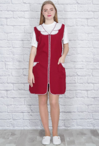 Халат 702, молния (бордовый)