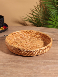 Тарелка плетёная, 24?24?5 см, ротанг