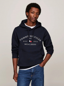 Embroidered Tommy Arch Logo Hoodie