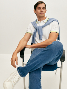 Поло из хлопкового трикотажа