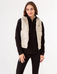 HOODED CROPPED VEST