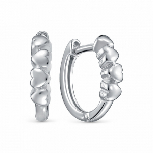 Серьги родированные серебро 925*