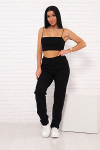 Брюки прямого кроя женские с карманами, Арт. 811