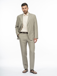 Брюки изо льна и вискозы