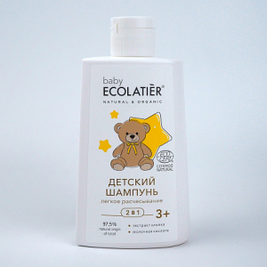 Ecolatier BABY 3+ Шампунь 2в1 "Легкое расчесывание" 250мл МЯГКАЯ УПАКОВКА