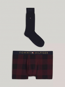 Tommy Logo Plaid Trunk and Sock Set 2-Piece
