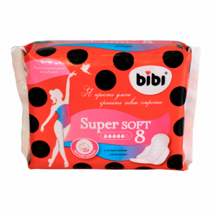 Прокладки "BIBI" Super Soft, 5 капель, 8 шт.