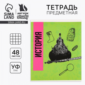 Предметная тетрадь 48 листов А5, на скрепке «История»