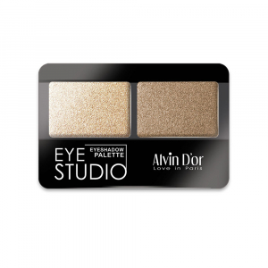 Тени для век двойные EYE STUDIO Alvin D`or многоцветный 09 Золотистый, ореховый