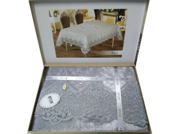 Скатерть EFOR INCI 160*300 прямоугольная серый GRI