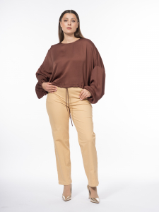 Блуза из вискозы с атласным блеском