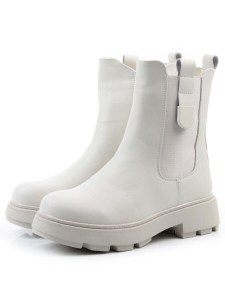 04-PAX24-2Z MILK Ботинки зимние женские (натуральная кожа, 100% шерсть)