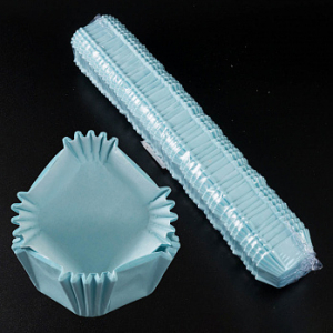 Капсулы для конфет голубые квадрат. 35*35 мм, h 25 мм, 1000 шт.