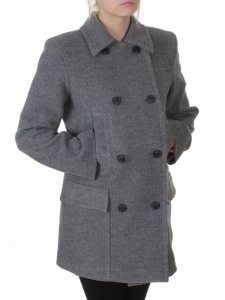 NWa0137-1 GRAY Полупальто демисезонное женское (шерсть)