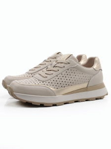 03-A1017-5A BEIGE Кроссовки женские (натуральная кожа)