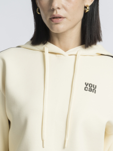 Свитшот с капюшоном из хлопкового пике