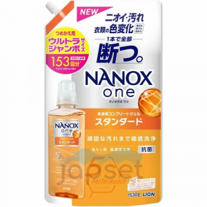 Lion Top Nanox One Standart Жидкое средство для стирки усиленное отстирывающее действие и сохранение цвета, суперконцентрат, мягкая упаковка с крышкой, 1530 гр