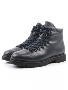 05-H90082M-7 DK. BLUE Ботинки зимние мужские (натуральная кожа, натуральный мех)