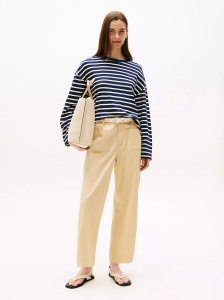 Stretch-Cotton Patch Pocket Culotte