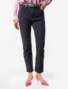 Укороченные джинсы из эластичного денима