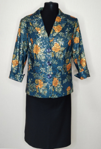 Жакет БЕЛЭЛЬСТИЛЬ 203-2 т. зеленый цветы