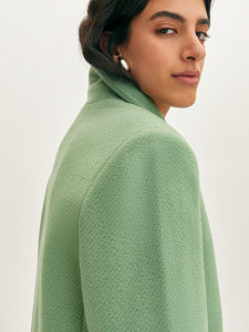 Двубортное полупальто из шерсти