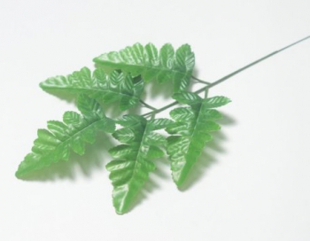 Искусственные цветы, Ветка - лист папоротника 5-ой для венка (1010237) зеленый комбинированный