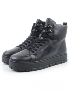 05-AW1002-2M DK. BLUE Ботинки зимние мужские (натуральная кожа, натуральный мех)