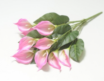 Искусственные цветы, Ветка в букете калла латекс 9 голов (1010237)