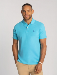 SOLID PIQUE SMALL LOGO POLO SHIRT