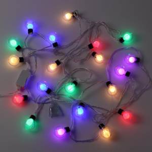 Гирлянда двойной мультишарик 20 LED 5 м с коннектором цветная