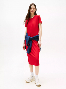 Tommy Jeans Ribbed Midi Dress